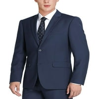 Erkek 2 Parça Takım Elbise Klasik Fit iki düğmeli% 100 Premium Yün Takım Elbise
