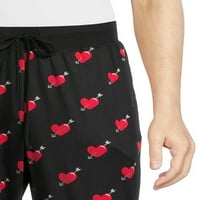 Erkek ve Büyük Erkek Sevgililer Günü'nü Kutlamanın Yolu Uyku Pantolonu 2'li paket, Cumartesi Ekose ve Kalp Tasarımlarıyla