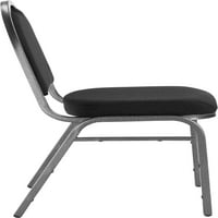 NPS Serisi Premium Siyah Kumaş Döşemeli Yastıklı İstifleme Sandalyesi