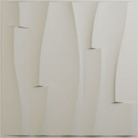Ekena Millwork 5 8 W 5 8 H Tuğla Dalga EnduraWall Dekoratif 3D Duvar Paneli, UltraCover Saten Çiçeği Beyaz