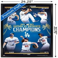 Los Angeles Dodgers Dünya Serisi Şampiyonları 23 34 Çerçeveli Poster