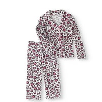 Kız Çocuk Pazen Kaban Tarzı Pijama 2 Parça Pijama Takımı