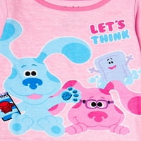 Blue's Clues Yürümeye Başlayan Çocuk 4'lü Pamuklu Pijama Takımı, Beden 2T-4T