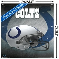 Indianapolis Colts - İtme Pimleri ile Kask Duvar Posteri, 14.725 22.375