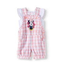Disney Minnie Mouse Kız Bebek Tişört ve Şort Takımı, 2 Parça Kıyafet Seti