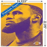 Los Angeles Lakers- İtme Pimleri ile Lebron James Duvar Posteri, 14.725 22.375