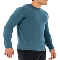 Atletik İş erkek Performans Giyim Uzun Kollu Nefes Ekip Boyun Tee Gömlek