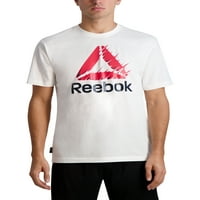 Reebok Erkek ve Büyük Erkek Çizgileri Atletik Grafik Tişörtler, 3XL Bedene kadar