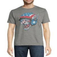 Dördüncü Temmuz erkek ve Büyük erkek Amerikan Kaplan grafikli tişört