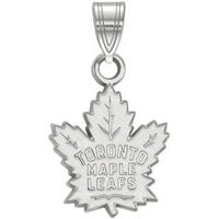 LogoArt Gümüş Rodyum kaplama NHL Toronto Maple Leafs Küçük Kolye