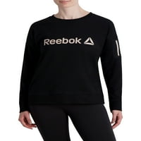 Dokuma Fermuarlı Kol Cebi ile Reebok Kadın Level up Crewneck Sweatshirt