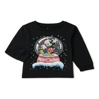 Mickey Mouse Bebek Kız ve Yürümeye Başlayan Kızlar Tatil T-Shirt, Boyutları 12M-5T