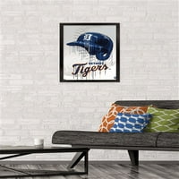 Detroit Tigers-Damla Kask Duvar Posteri, 14.725 22.375 Çerçeveli