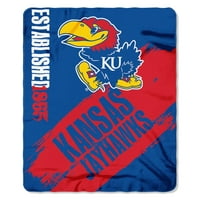 Kansas Jayhawks Boyalı Polar Şal