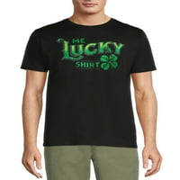 Aziz Patrick Günü erkek Vintage Inspired şanslı tişört