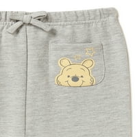 Disney Winnie the Pooh Bebek Kız kapüşonlu, Elbise, Üst ve Pantolon, 5 Parça Mi ve Maç Kıyafet Seti, Boyutları 0