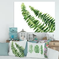 Eğreltiotu Bitki Yaprakları Detay I Boyama Tuval Sanat Baskı