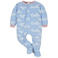 Gerber Bebek ve Yürümeye Başlayan Kızlar Microfleece Battaniye Uyuyan Pijama, 2'li Paket, Boyutları 0 3M-5T