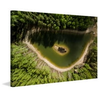 Marmont Hill Yeşil Göl Karolis Janulis tarafından Sarılmış Tuval üzerine Resim Baskısı