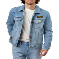 Jordache Vintage erkek Nash Yamalar Denim Ceket, Boyutları S-2XL, erkek Denim Jean Ceketler
