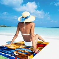 Premium Baskılı Pamuklu Seyahat Plaj Havlusu