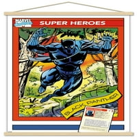 Marvel Ticaret Kartları - Manyetik Çerçeveli Siyah Panter Duvar Posteri, 22.375 34