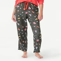 Joyspun Kadın Baskılı Pazen Uyku Pantolonu, XS - 3X Arası Bedenler