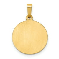 Primal Altın Ayar Sarı Altın Cilalı ve Saten St. Joseph Madalyası Kolye, Kablo Halat Zincirli