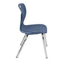 Kee 66 24 Yüksekliği Ayarlanabilir Mobil Sınıf Masası - Maun ve Andy 18-Yığın Sandalyeler- Lacivert