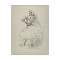 Marka Güzel Sanatlar 'Danseuse Debout Le Bras Droit Leve' Edgar Degas'ın Tuval Sanatı
