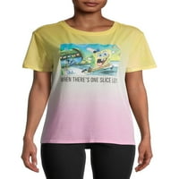 Sünger Bob SquarePants Gençler Bir Dilim Sol Meme Batik Tişört
