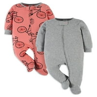 Gerber Baby Boy, Baby Girl ve Unise Sleep 'n Play Ayaklı Pijamalardan Modern Anlar