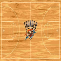Oklohoma Şehir Thunder MLB Basketbol Sahası Yenilebilir Kek Topper Görüntü ABPID00288