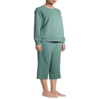 Gizli Hazineler Uzun Kollu Ekip Boyun Geri Dönüşümlü Polyester Pamuk Rayon Pijama Takımı