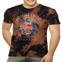 Pozitif Enerji ve Chasing Dreams Erkek Kravat Boyası Grafik Tişört Paketi