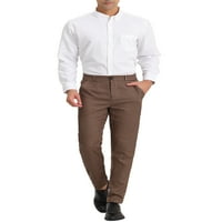 Benzersiz Pazarlık erkek Geometrik Baskılı Renk Bloğu Düz Ön pantolon