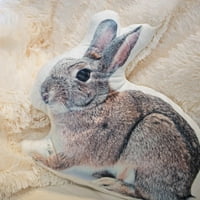 15.75 Ultra Yumuşak Gri Tavşan Tavşan Atmak Yastık