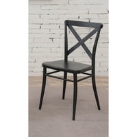 Amerika Mobilyaları Frida Modern Çelik Yemek Sandalyeleri - 2'li Set, Koyu Gri