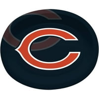 Chicago Bears Oval Tabaklar, 8'li Paket