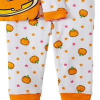 Cadılar Bayramı Susam Sokağı Bebek Kız uzun kollu Pamuklu rahat Pijama, 2 parçalı Set