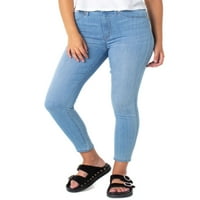 Ünlü Pembe Gençler Ultra Yüksek Katlı Fau Cep Skinny Jean