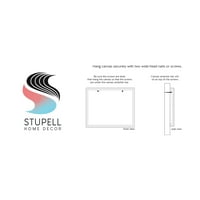 Stupell Industries Bloke Geometrik Şekiller Siyah Detay Daireler Resim Galerisi Sarılmış Tuval Baskı Duvar Sanatı,