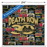 Death Row Records - Ahşap Manyetik Çerçeveli 30. Yıl Dönümü Duvar Posteri, 22.375 34