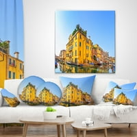 Designart Venedik Şehir Manzarası Su Kanalı - Abstract Kırlent - 12x20