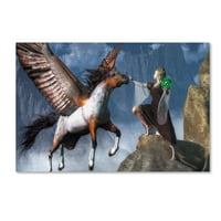 Ticari Marka Güzel Sanatlar 'Elf Pegasus'u Çağırıyor' Daniel Eskridge'in Tuval Sanatı