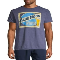 Mavi Ay Bira Erkek ve Büyük Erkek grafikli tişört