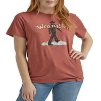 Wrangler® Kısa Kollu, XS-3XL Beden, Batı Düzenli Fit Grafikli Kadın Tişört