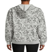 Kadın Sanat Gençler Uzun Kollu Grafik Hoodie