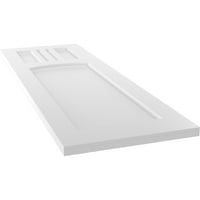 Ekena Millwork 15 W 49 H Gerçek Uyum PVC San Miguel Misyon Tarzı Sabit Montajlı Panjurlar, Bitmemiş