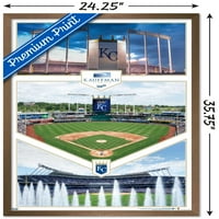 Kansas City Royals- Kauffman Stadyumu Duvar Posteri, 22.375 34